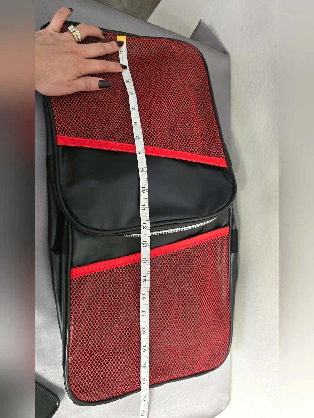 Nitto Black Vinyl Travel Duffel Bag